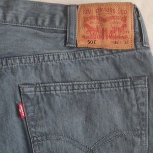 Levi's 501XX Original Button Fly Jeans Blue Gray Tag 38×32 Measures 35×29 Turkey